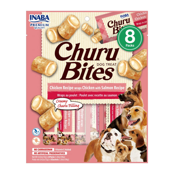 Churu Bites Chicken Wraps Salmon 8 Unds 12 g PARA PERROS