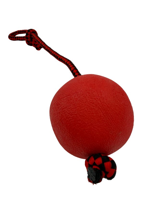 Juguete lazo con pelota maciza grande para mascotas