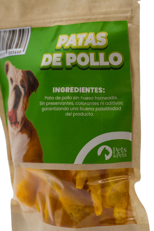 Snacks patas de pollo para perros