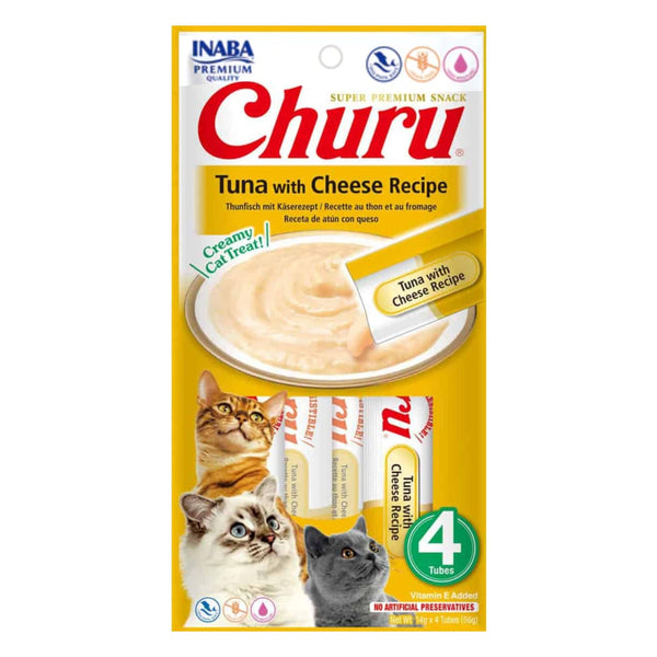 Churu Snack Receta de Atún con Queso x 4 Unds 14 g (Amarilla)