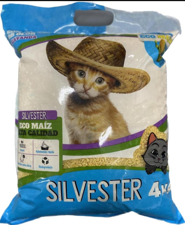 Arena sanitaria de maiz silvester para gato 4kg