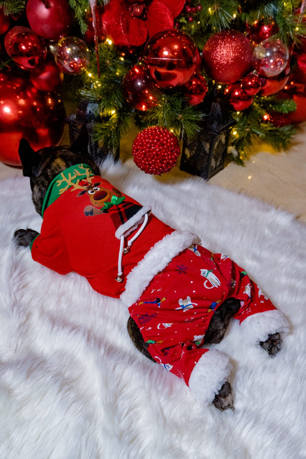 Pijama reno navidad para mascotas