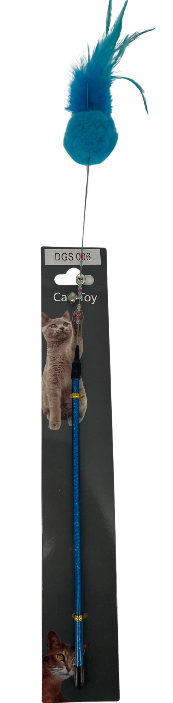 Vara pompón y pluma para gatos